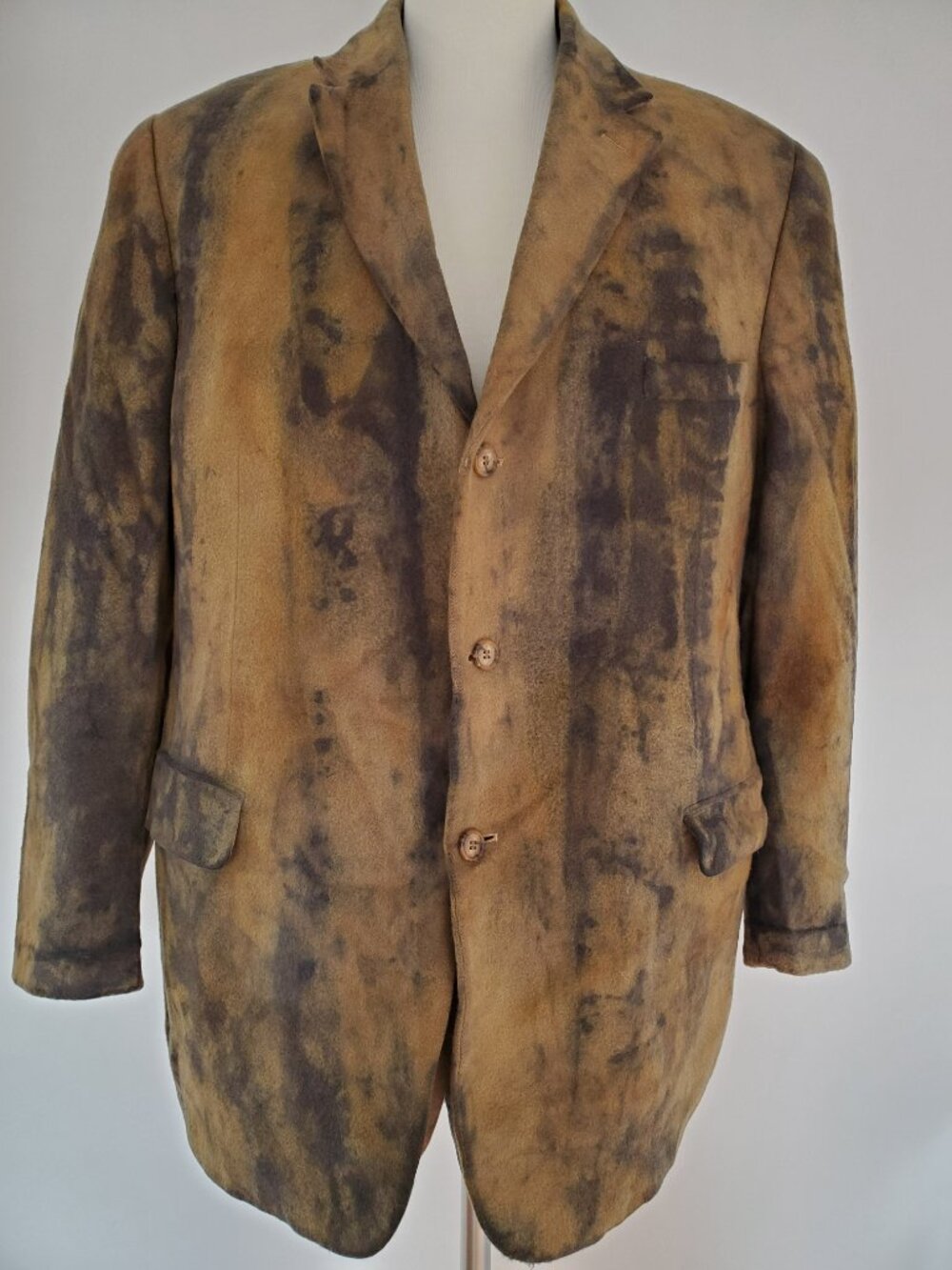 Camel hair Jacket Blazer Brown black green XL 44 2X tan camo cowboy gray tie dye